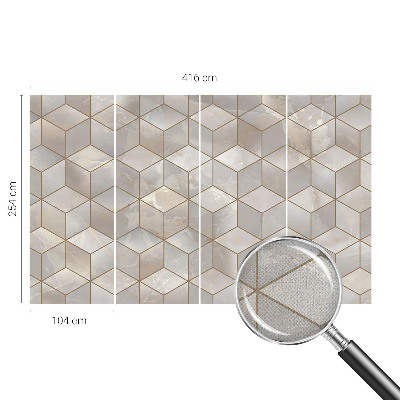 3D fotobehang Geometrische mozaïek