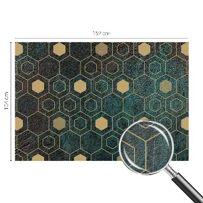 Fotobehang kinderkamer met een geometrisch zeshoekpatroon