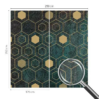 Fotobehang kinderkamer met een geometrisch zeshoekpatroon