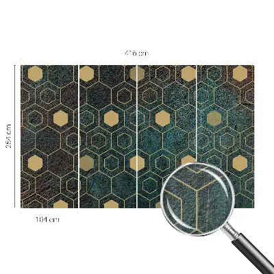 Fotobehang kinderkamer met een geometrisch zeshoekpatroon