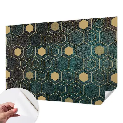 Fotobehang kinderkamer met een geometrisch zeshoekpatroon