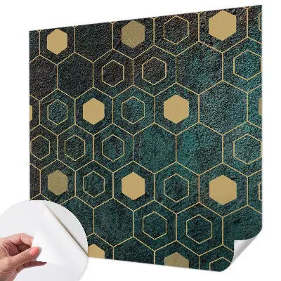 Fotobehang kinderkamer met een geometrisch zeshoekpatroon