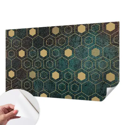 Fotobehang kinderkamer met een geometrisch zeshoekpatroon