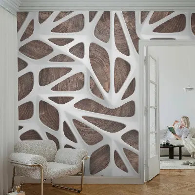 Fotobehang tienerkamer met dynamische harmonie als ontwerp