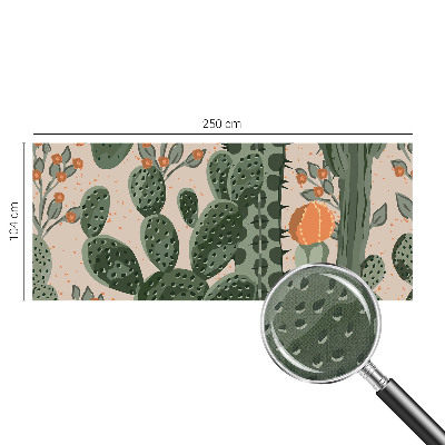 Zelfklevend fotobehang met een patroon van groene cactussen