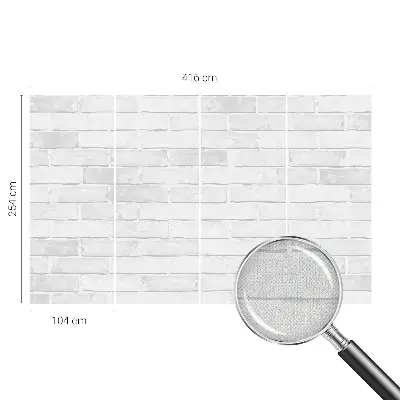 3D fotobehang met print van een bakstenen muur