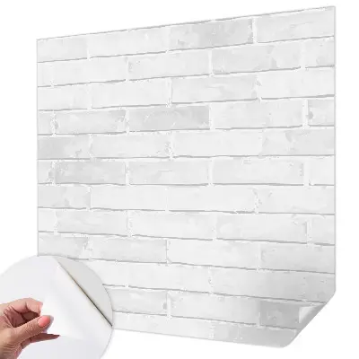 3D fotobehang met print van een bakstenen muur
