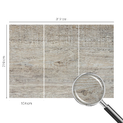 Fotobehang kinderkamer met houten ringen voor ophangen