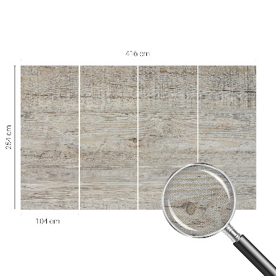 Fotobehang kinderkamer met houten ringen voor ophangen