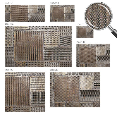 Foto behang voor de keuken met een metaalachtig patroon