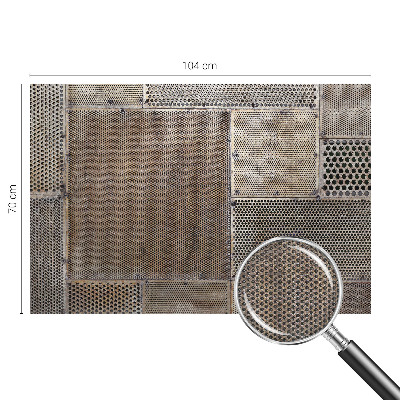 Foto behang voor de keuken met een metaalachtig patroon