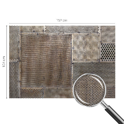 Foto behang voor de keuken met een metaalachtig patroon
