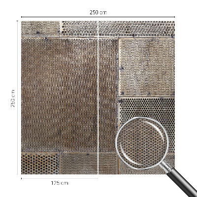 Foto behang voor de keuken Metaalachtige patronen