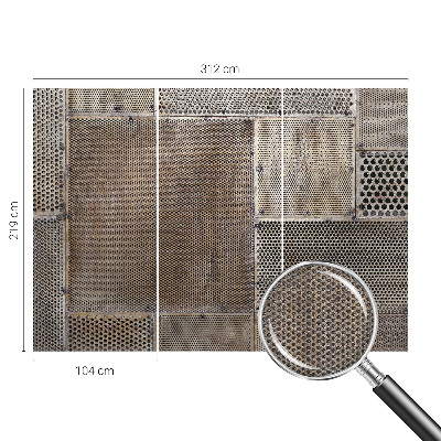 Foto behang voor de keuken Metaalachtige patronen