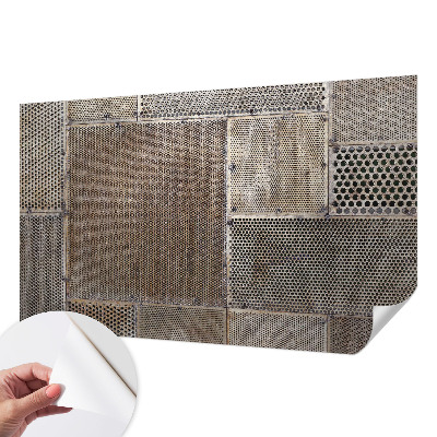 Foto behang voor de keuken Metaalachtige patronen