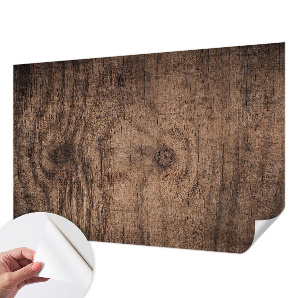 Fotobehang zelfklevend met een rustiek houten motief