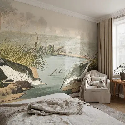 Fotobehang tienerkamer met een vredig landschap