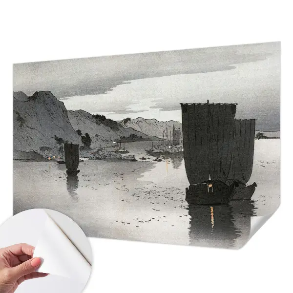 Zelfklevende behangsticker met het motief 'Avondbaai'
