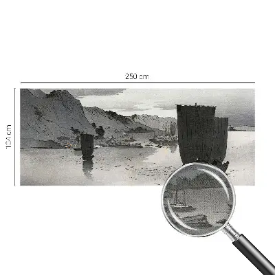 Zelfklevende behangsticker met het motief 'Avondbaai'