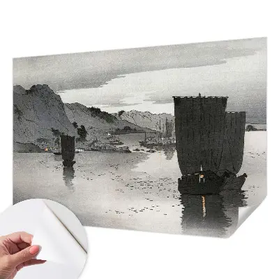 Zelfklevende behangsticker met het motief 'Avondbaai'