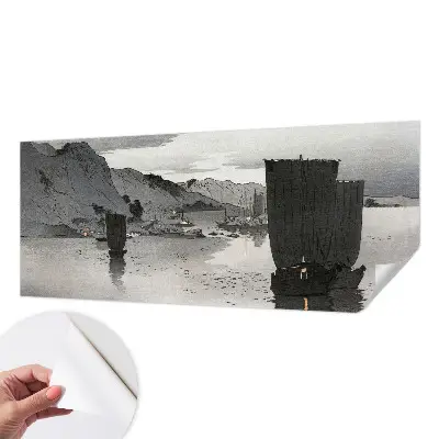 Zelfklevende behangsticker met het motief 'Avondbaai'