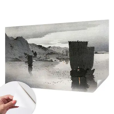 Zelfklevende behangsticker met het motief 'Avondbaai'