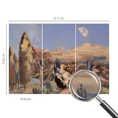 Zelfklevend fotobehang op maat met een boslandschap print