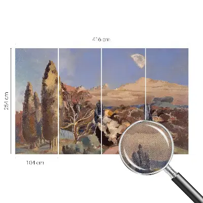 Zelfklevend fotobehang op maat met een boslandschap print