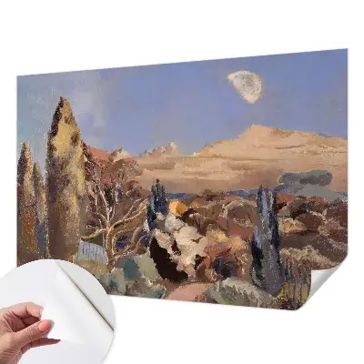 Zelfklevend fotobehang op maat met een boslandschap print