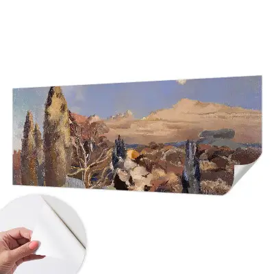 Zelfklevend fotobehang op maat met een boslandschap print