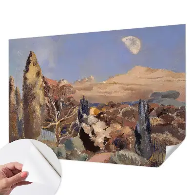 Zelfklevend fotobehang op maat met een boslandschap print