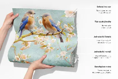 Zelfklevend fotobehang op maat met een boslandschap print