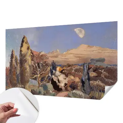 Zelfklevend fotobehang op maat met een boslandschap print