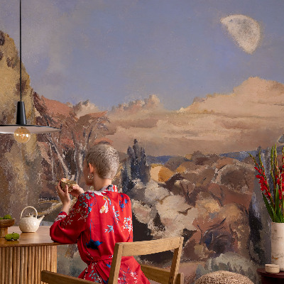 Zelfklevend fotobehang op maat Boslandschap