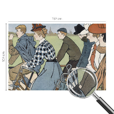 3D fotobehang Vintage fietsers