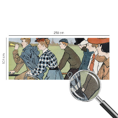 3D fotobehang Vintage fietsers