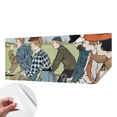 3D fotobehang met een vintage fietsersmotief