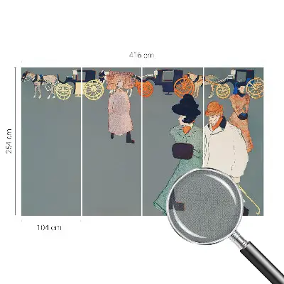 Fotobehang kinderkamer met een thema van coachkostuums