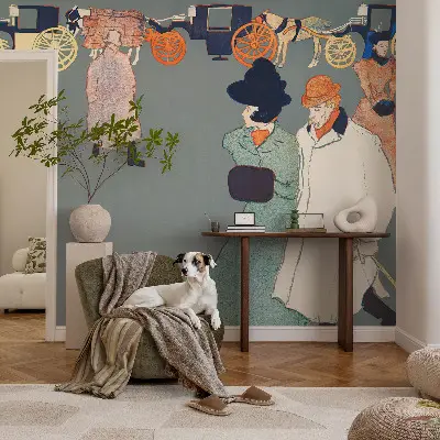 Fotobehang kinderkamer met een thema van coachkostuums