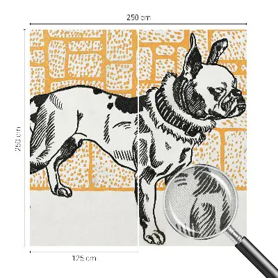 Foto behang voor de kinderkamer met een retro hond als motief