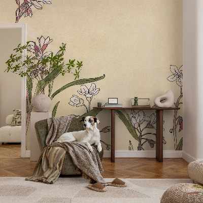 Fotobehang voor kinderkamer Bloemige elegantie