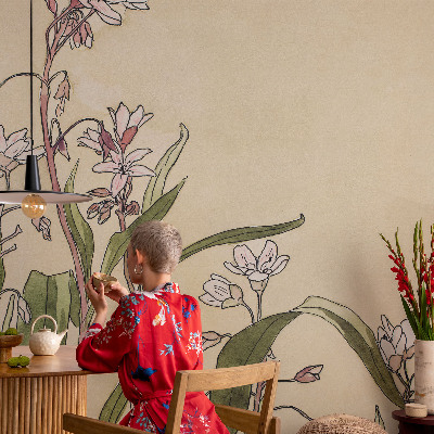 Fotobehang voor kinderkamer Bloemige elegantie