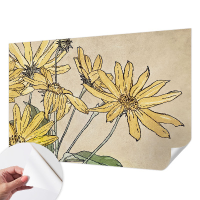 Fotobehang babykamer Aquarel bloemen