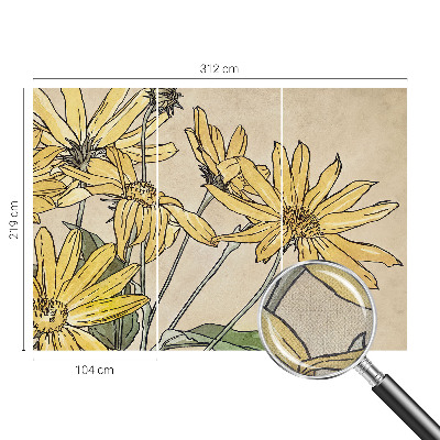 Fotobehang babykamer Aquarel bloemen