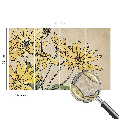 Fotobehang babykamer Aquarel bloemen