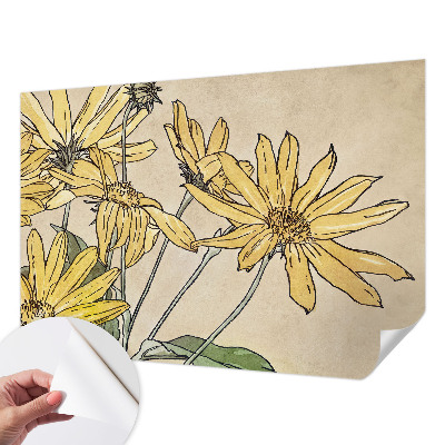 Fotobehang babykamer Aquarel bloemen