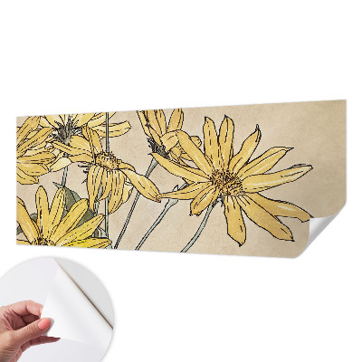 Fotobehang babykamer Aquarel bloemen