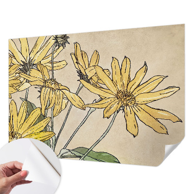 Fotobehang babykamer Aquarel bloemen