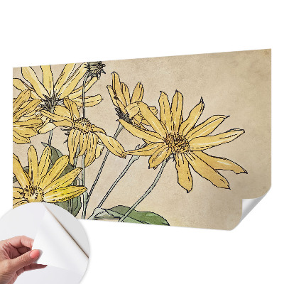 Fotobehang babykamer Aquarel bloemen