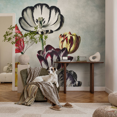 Fotobehang tienerkamer Kleurrijke tulpen